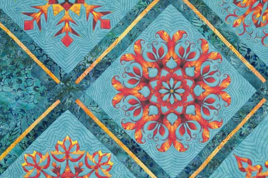 Print your kaleidoscope designs onto inkjet fabric to make stunning kaleidoscope quilt blocks.